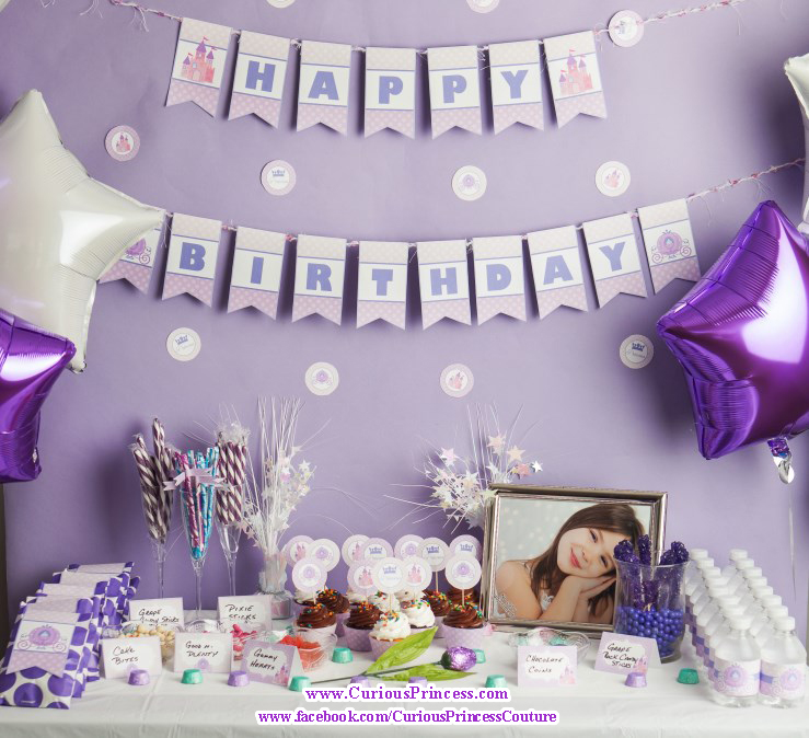  Purple  Princess birthday  Party  ideas  curiousprincess