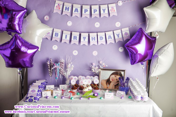  Purple  Princess birthday  Party  ideas  curiousprincess
